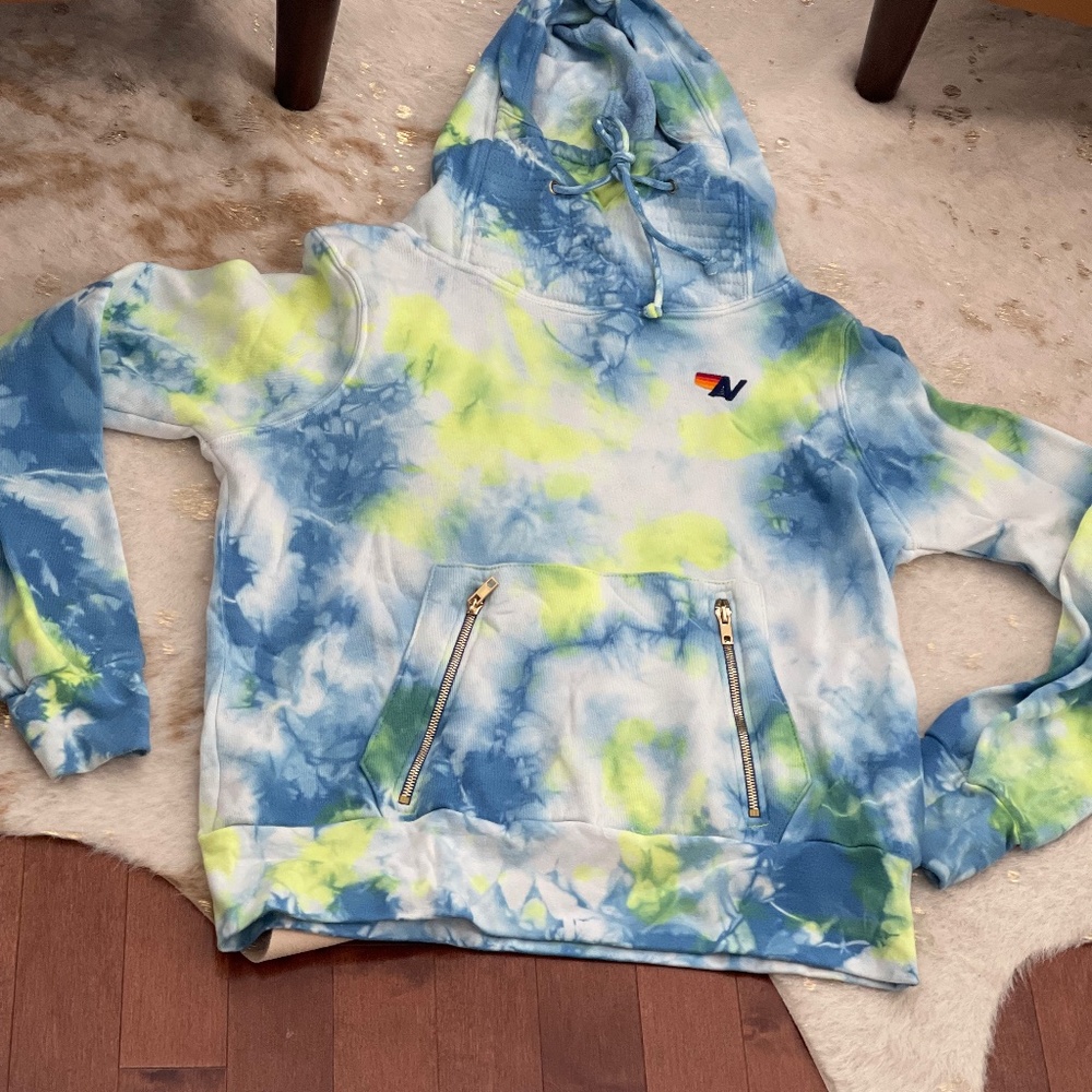 Aviator nation ninja hoodie in tie dye